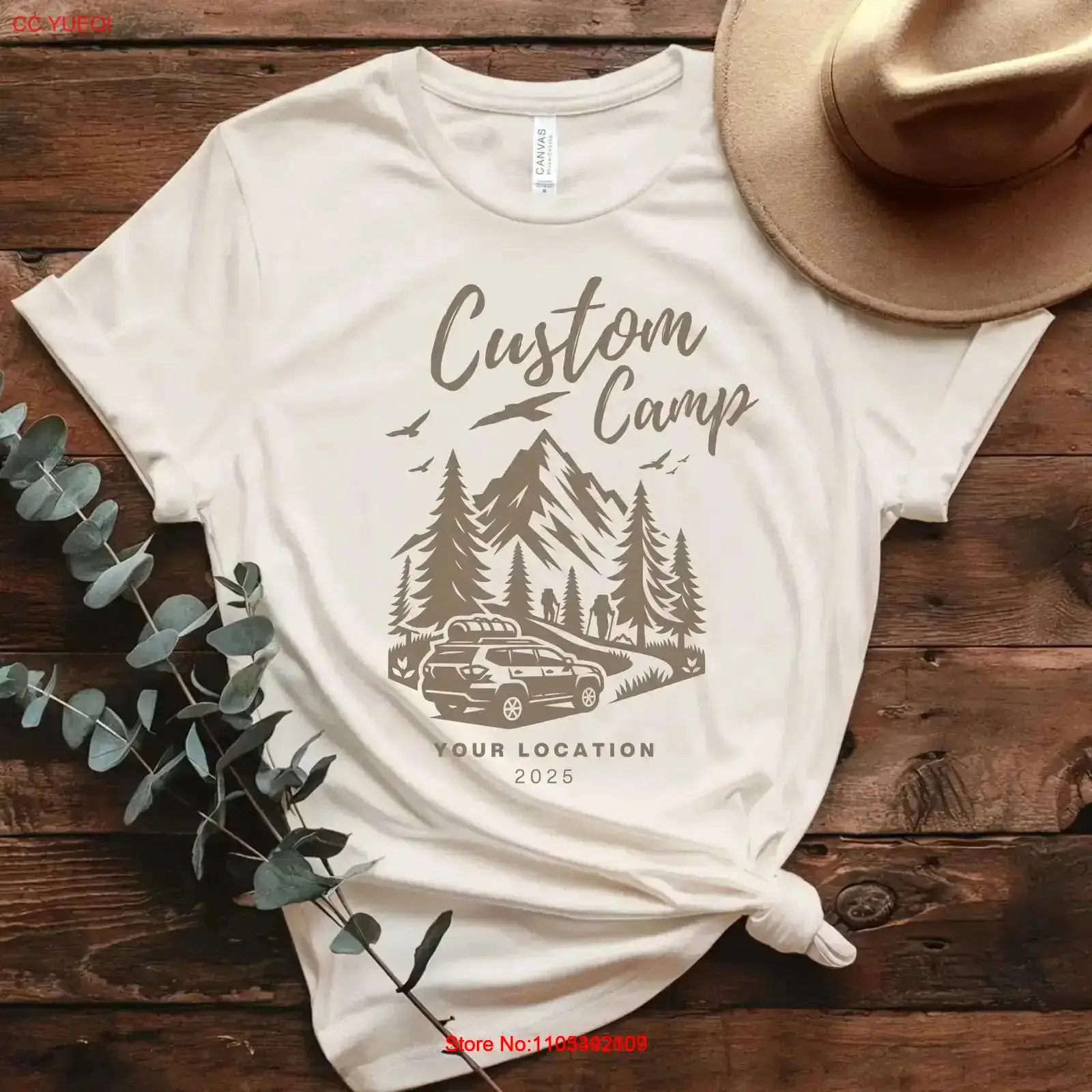 Outdoor Adventure Vacations For Families - قميص تخييم مخصص مع تحديد الموقع