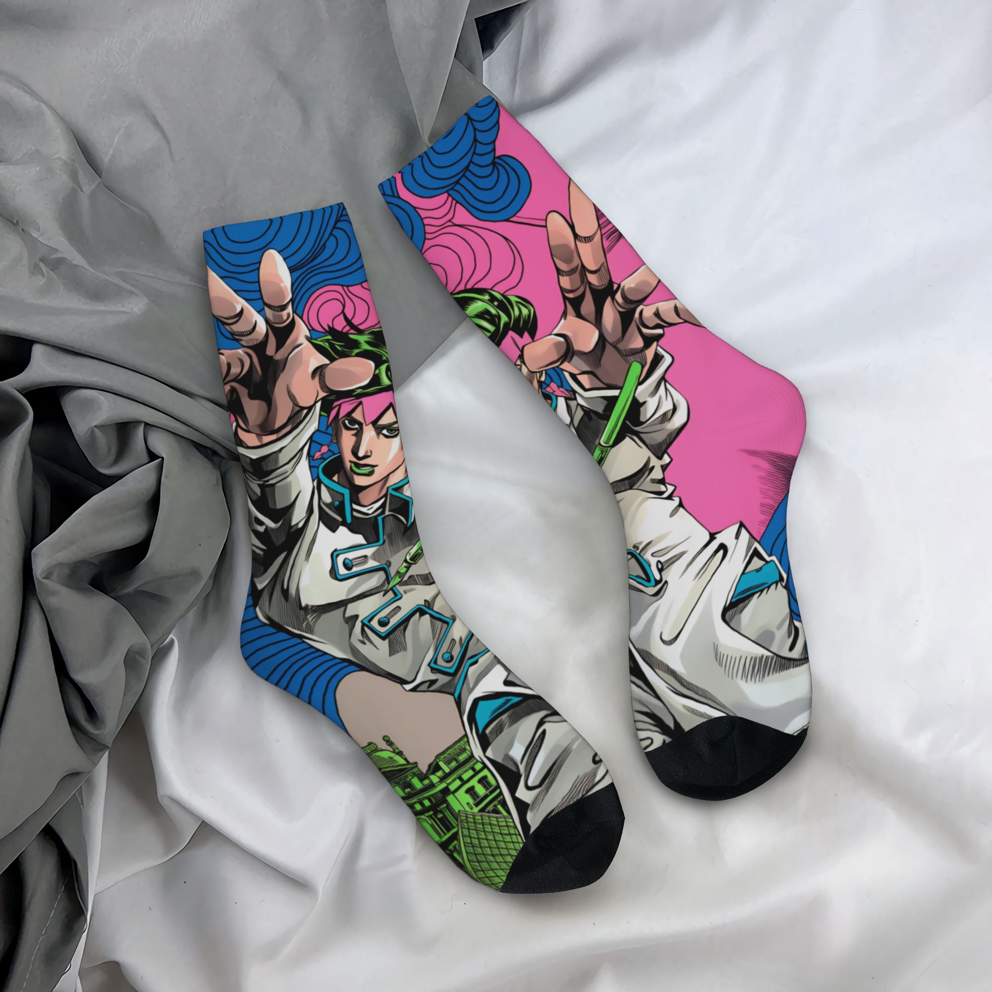 Outdoor Adventure Japan - جوارب JoJos Bizarre Adventure مضادة للعرق،
